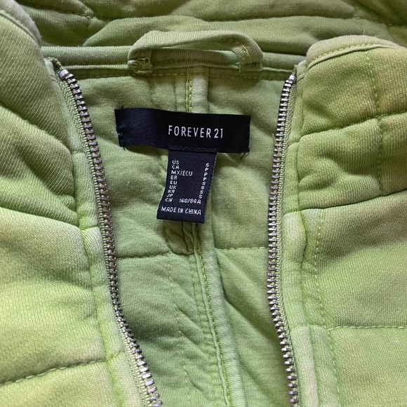 Forever 21 lime green quilted jacket - Picture 4 of 4